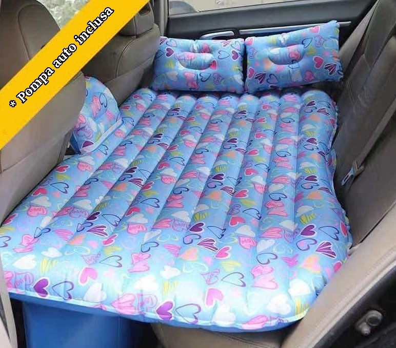 Saltea gonflabila pentru masina, pompa auto inclusa