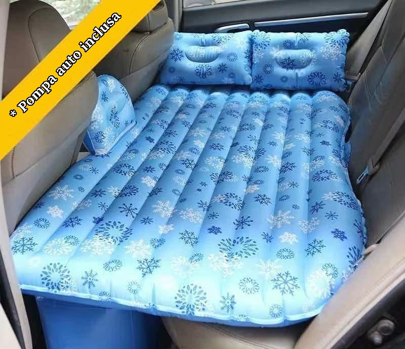 Saltea gonflabila pentru masina, pompa auto inclusa