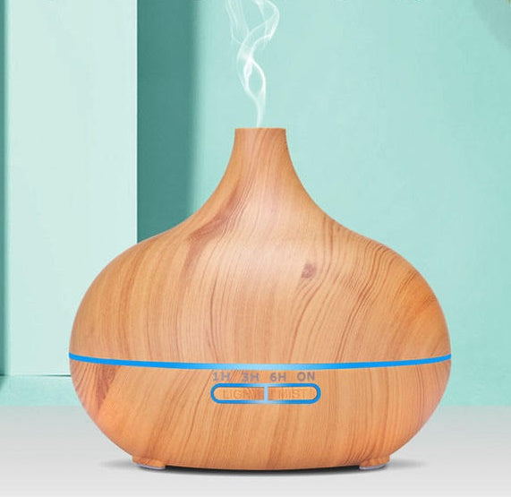 Umidificator de aer, difuzor aromaterapie cu ultrasunete, iluminare LED, 550ml