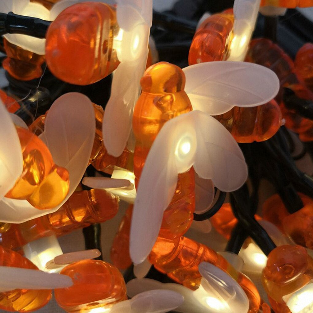 Instalatie solara lumini 30/50 LED, model albinute pentru interior-exterior