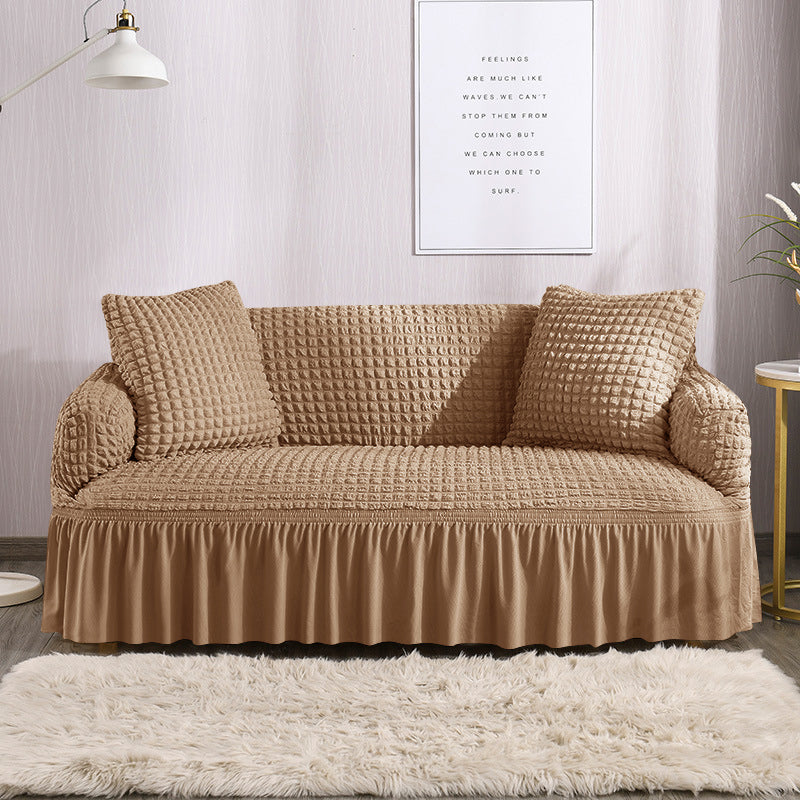 Huse creponate cu volan premium pentru canapea, diferite culori, Lungime 240CM