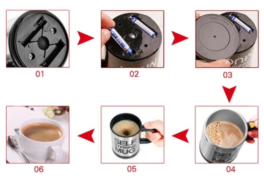 Cana cu amestecare automata Self-Stirring Mug