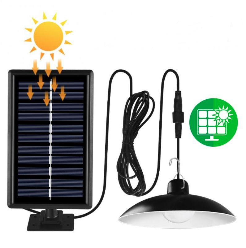 Set panou solar cu 1 sau 2 becuri LED aplica, telecomanda, 50W