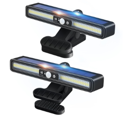 Lampa LED solara, Senzor de miscare, Clips