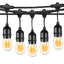 Ghirlanda solara de 10 metri cu 10 becuri, LED filament, 2W, 3000k