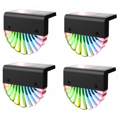 SET Lampi solare pentru trepte si terase, RGB