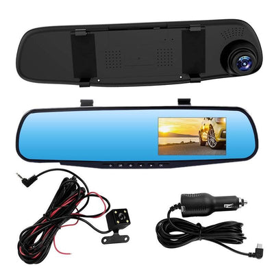 Oglinda retrovizoare cu camera HD 1080P, DVR auto, cu microfon si difuzor + camera marsarier