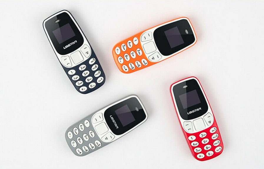 Mini telefon mobil, Dual SIM, OLED, 7 cm, 30 grame, 350mAh